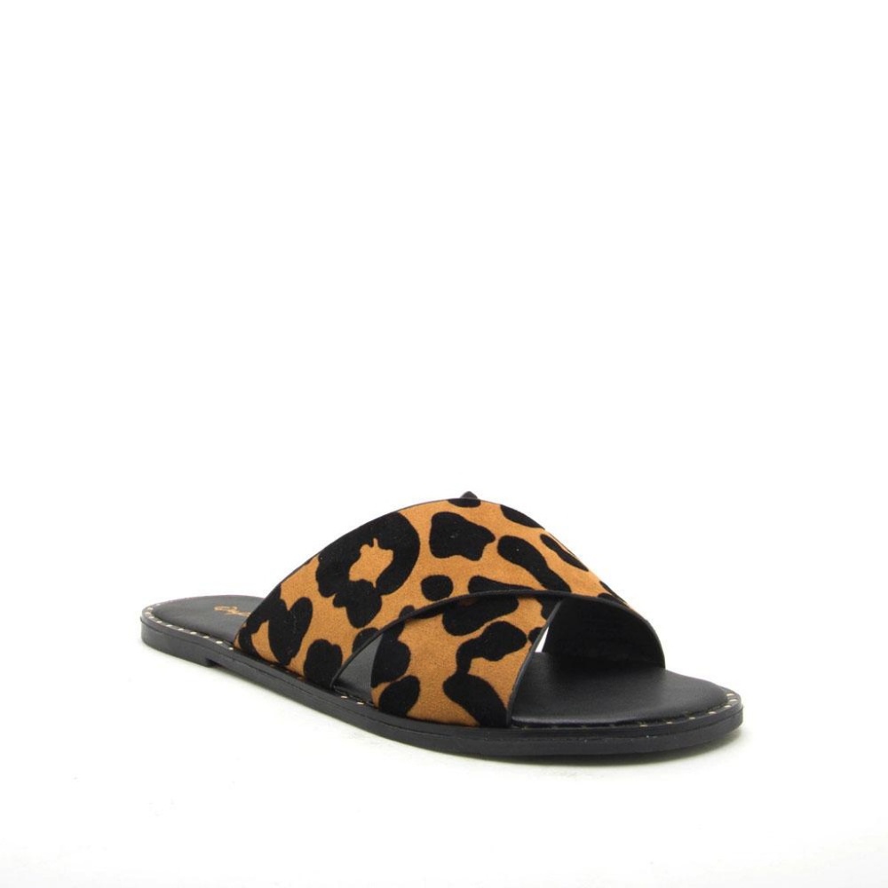 New! Kazen Black Leopard Sandals - Picture 3 of 6